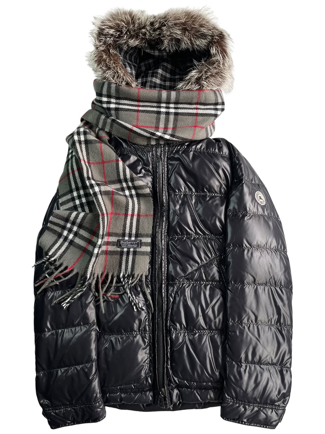 2000s Plaid Fur Jacket